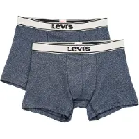 Levi's Sous-Vêtement Vintage Heather Boxer 2 pack pour femme - Noir - Tailles : S, M, L, XL - Nouvelle collection