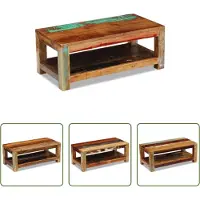 The Living Store Table basse en vieux bois 90x45x35 cm