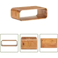The Living Store Table basse 90x50x30 cm en bois massif d'acacia