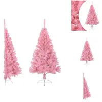 vidaXL Semi-sapin de Noël artificiel avec support Rose 150 cm PVC - Sapins de Noël