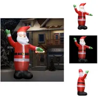 vidaXL Père Noël gonflable avec LEDs Décoration de Noël IP44 4,5 m - éclairage de Noël