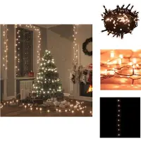 vidaXL Guirlande lumineuse avec 400 LED 40 m 8 effets lumineux blanc chaud - Eclairage de Noël