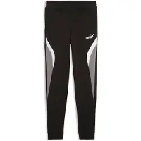 Puma Pantalon de sport gris / noir denim / blanc