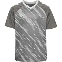 Hummel T-Shirt fonctionnel gris / gris foncé / blanc