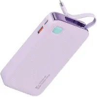 Usams Powerbank Ze Zwijanym Kablemretractable Lightning 10000 Mah Pd 20W Fast Charge Xy Series Fioletowy/Purple 10Kcd22503 (Us-Cd225)