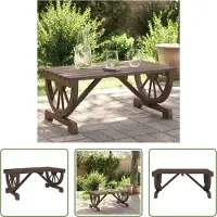 The Living Store Table basse de jardin 90x50x40 cm en bois massif de sapin