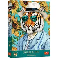Trefl Puzzle 500 pièces Premium Plus « Monsieur Tigre et les tournesols » -