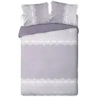Faro Parure de lit 160x200 cm en coton lavande