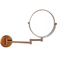 FortiFura Calvi miroir de maquillage - 20cm - rond - Cuivre brossé PVD (Cuivre) SW1126041