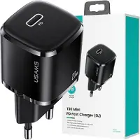 Usams Ład. Siec. 1Xusb-C T36 Mini 20W(Only Head) Pd3.0 Fast Charging Czarny/Black Cc124Tc01 (Us-Cc124)