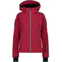 CMP Damen Skijacke, veste de ski pour femmes, fermeture éclair, capuche, couleur rouge, taille 36