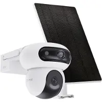 Ezviz Caméra de surveillance connectée HB90 Double objectif Blanc + Panneau solaire 8 W
