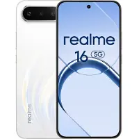 Realme Smartphone 16 5G 8 Go RAM 256 Go Écran 6,57" AMOLED FHD+ 120Hz Air White