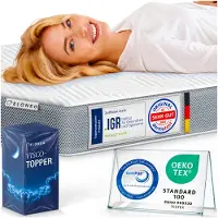 ELONEO Surmatelas en mousse viscoélastique minérale « Bestschlaf » d', épaisseur 4 cm, 120 x 200 cm
