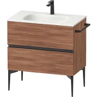 Duravit Sivida Meuble sous-lavabo, 2 tiroirs, poignée encastrée noir diamant mat, 810x477x592mm, pour Sivida, SV46510BD790000