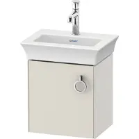 Duravit White Tulip, meuble sous-lavabo suspendu, largeur 384 x profondeur 298mm, avec 1x arrêt de porte à gauche, avec poignée, WT4250L3939