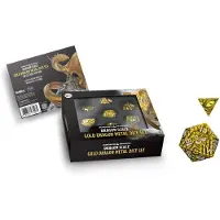 Fanroll Dungeons & Dragons Gold Dragon Scale Premium Metal Dice Set Doré Enfants