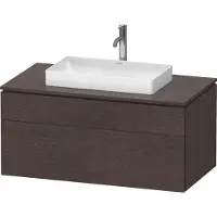 Duravit L-Cube Meuble sous-lavabo en console suspendu, avec plan de toilette en console, 2 tiroirs, 1020x482x550mm, LC4881072720000