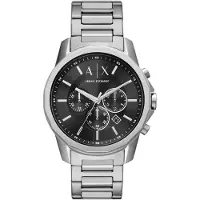 Armani Exchange Montre à affichage analogique noir / argent