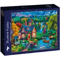 Bluebird Puzzle Puzzle Bluebird : Maison colorée au bord du lac - 1 000 pièces
