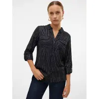 Vero Moda Chemisier 'VMBumpy' noir / argent