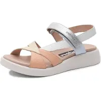 Wonders pour femme. C-6552_941_12182 Sandales en cuir Mar 52 blanc (40), Plat, Velcro, Casuel