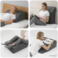 vidaXL Coussin Pour Les Jambes Uni Gris