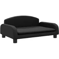 vidaXL Lit pour chien noir 70x45x30 cm similicuir