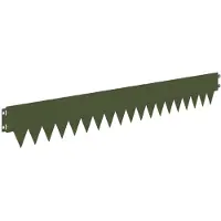vidaXL Bordure de jardin, 30 pièces, 103 x 15 cm, acier, vert olive