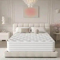 DEWINNER Matelas 140x200x28 cm, Matelas Hybride à Ressorts ensachés, fermeté Moyenne H3/H4, Isolation des mouvements, Oeko-Tex