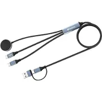 Sandberg 441-69, 1,2 m, USB A/USB C, 2 x USB-C/MagSafe, noir