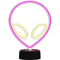 Manta SNL86PK Style Neon Lights UFO Pink (Multicolore, 19.60 cm, Intérieur)