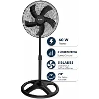 Opviq KTF-345, Ventilateur, Noir