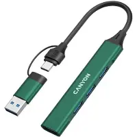 Canyon hub DS-02 4in1 USB-A/C Green