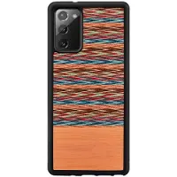 Man.Wand &WOOD case for Galaxy Note 20 browny check juodas (Samsung Galaxy Note 20), Coque pour téléphone portable, Marron, Noir