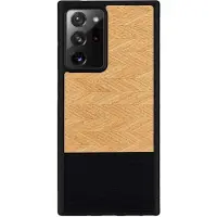 Man.Wand &WOOD case for Galaxy Note 20 Ultra herringbone nero juodas (Samsung Galaxy Note 20 Ultra), Coque pour téléphone portable, Noir