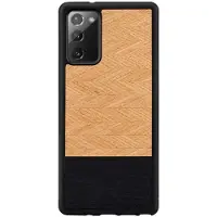 Man.Wand &WOOD case for Galaxy Note 20 herringbone nero juodas (Samsung Galaxy Note 20), Coque pour téléphone portable, Noir