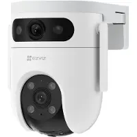 Ezviz Caméra de surveillance étanche 3K double objectif, Wi-Fi, vision nocturne, panoramique et inclinaison, 1 pièce.