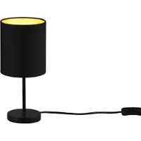 TRIO Lampe de table JERRY noire, 1xE14x40W, tissu, dimensions : 28,5 x 13 x 13 cm, IP20, RL