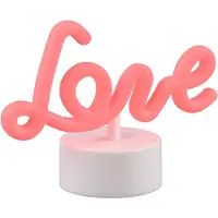 TRIO Lampe de table néon Amor rose