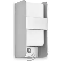 Telefunken Lampe d'extérieur BOXI MOVE, douille E27, 12 W, argent, IP44, 21,5 x 12 x 11,5 cm
