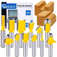 GEKO Couteaux de forme pour le bois, set de 12 G01200