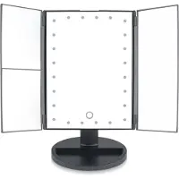 RIO MMFD miroir de maquillage Freestanding Round Black, Silver