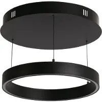 Searchlight Layla LED Suspension avecgestuelle noir rond Ø44 cm 28W dimmable
