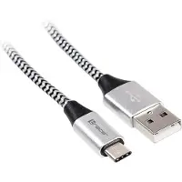 Tracer Câble USB 2.0 Type-C mâle A - mâle C 1m noir et argent