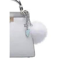 Metalmorphose Unisexe, Porte-clés, Wolkentaschenanhänger mit Pompon, Multicolore
