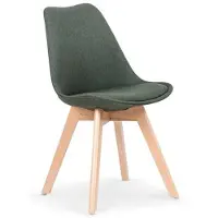Halmar Chaise tapissée sur pieds en bois pour salle à manger K-303
