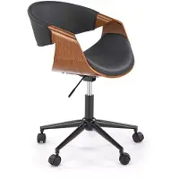 Halmar Fauteuil de bureau BILBO noir / noyer