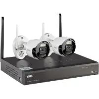 Grothe Kit de vidéosurveillance WLAN 2,4 GHz SET 1098/820, Caméra réseau, Noir