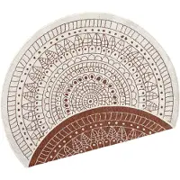 Hanse Home 200x200 (diamètre) cercle Tapis Twin-Wendeteppiche 103102 creme terra cercle - pour la maison et l'extérieur
